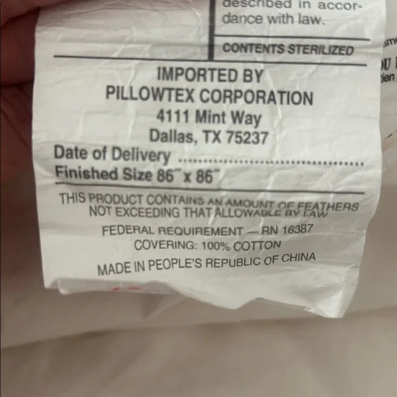 White goose down duvet full/queen - Picture 4 of 4